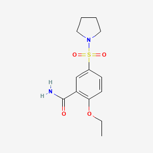 molecular formula C13H18N2O4S B6122360 2-ethoxy-5-(1-pyrrolidinylsulfonyl)benzamide 