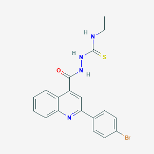 molecular formula C19H17BrN4OS B6122371 2-{[2-(4-bromophenyl)-4-quinolinyl]carbonyl}-N-ethylhydrazinecarbothioamide 