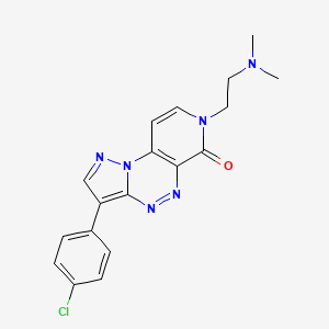molecular formula C18H17ClN6O B6122408 3-(4-chlorophenyl)-7-[2-(dimethylamino)ethyl]pyrazolo[5,1-c]pyrido[4,3-e][1,2,4]triazin-6(7H)-one 