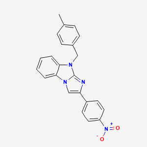 molecular formula C23H18N4O2 B6122435 9-(4-methylbenzyl)-2-(4-nitrophenyl)-9H-imidazo[1,2-a]benzimidazole 