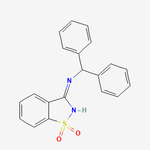 N-(diphenylmethyl)-1,2-benzisothiazol-3-amine 1,1-dioxide