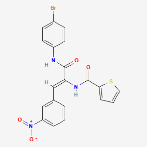molecular formula C20H14BrN3O4S B6122454 N-[1-{[(4-bromophenyl)amino]carbonyl}-2-(3-nitrophenyl)vinyl]-2-thiophenecarboxamide 