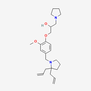 molecular formula C25H38N2O3 B6122462 1-{4-[(2,2-diallyl-1-pyrrolidinyl)methyl]-2-methoxyphenoxy}-3-(1-pyrrolidinyl)-2-propanol 
