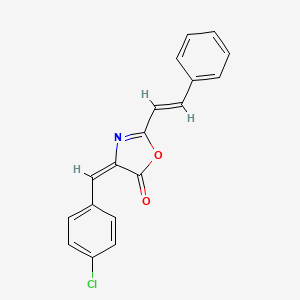 molecular formula C18H12ClNO2 B6122471 4-(4-chlorobenzylidene)-2-(2-phenylvinyl)-1,3-oxazol-5(4H)-one 