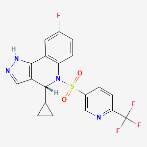 molecular formula C19H14F4N4O2S B612250 Unii-vku3jvl7UC CAS No. 1444006-79-4