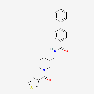molecular formula C24H24N2O2S B6122501 N-{[1-(3-thienylcarbonyl)-3-piperidinyl]methyl}-4-biphenylcarboxamide 