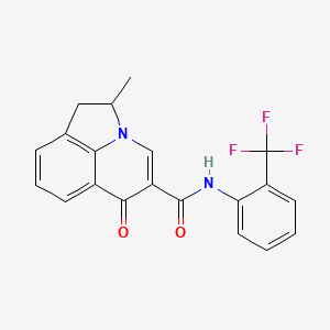 2-methyl-6-oxo-N-[2-(trifluoromethyl)phenyl]-1,2-dihydro-6H-pyrrolo[3,2,1-ij]quinoline-5-carboxamide