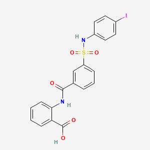 2-[(3-{[(4-iodophenyl)amino]sulfonyl}benzoyl)amino]benzoic acid