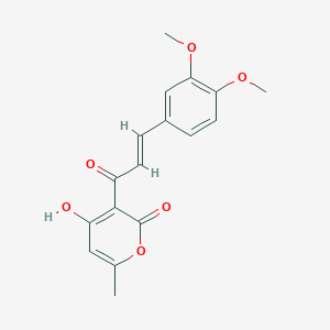 molecular formula C17H16O6 B6122533 3-[3-(3,4-dimethoxyphenyl)acryloyl]-4-hydroxy-6-methyl-2H-pyran-2-one CAS No. 49821-34-3