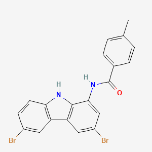 molecular formula C20H14Br2N2O B6122540 N-(3,6-dibromo-9H-carbazol-1-yl)-4-methylbenzamide 