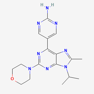 5-(9-Isopropyl-8-methyl-2-morpholino-9H-purin-6-yl)pyrimidin-2-amine