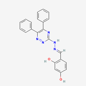 molecular formula C22H17N5O2 B6122559 2,4-dihydroxybenzaldehyde (5,6-diphenyl-1,2,4-triazin-3-yl)hydrazone 