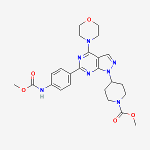 methyl 4-(6-(4-(methoxycarbonylamino)phenyl)-4-morpholino-1H-pyrazolo[3,4-d]pyrimidin-1-yl)piperidine-1-carboxylate