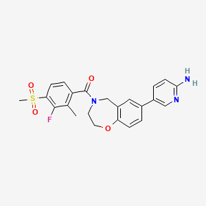 (7-(6-aminopyridin-3-yl)-2,3-dihydrobenzo[f][1,4]oxazepin-4(5H)-yl)(3-fluoro-2-methyl-4-(methylsulfonyl)phenyl)methanone