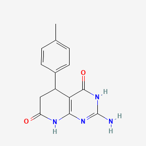 molecular formula C14H14N4O2 B6122576 2-amino-5-(4-methylphenyl)-5,8-dihydropyrido[2,3-d]pyrimidine-4,7(3H,6H)-dione 