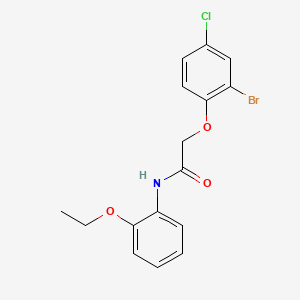 molecular formula C16H15BrClNO3 B6122619 2-(2-bromo-4-chlorophenoxy)-N-(2-ethoxyphenyl)acetamide 