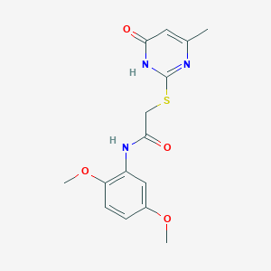 molecular formula C15H17N3O4S B6122657 N-(2,5-dimethoxyphenyl)-2-[(4-methyl-6-oxo-1,6-dihydro-2-pyrimidinyl)thio]acetamide 