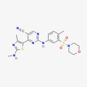4-(4-Methyl-2-Methylimino-3h-1,3-Thiazol-5-Yl)-2-[(4-Methyl-3-Morpholin-4-Ylsulfonyl-Phenyl)amino]pyrimidine-5-Carbonitrile