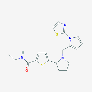 molecular formula C19H22N4OS2 B6122665 N-ethyl-5-(1-{[1-(1,3-thiazol-2-yl)-1H-pyrrol-2-yl]methyl}-2-pyrrolidinyl)-2-thiophenecarboxamide 