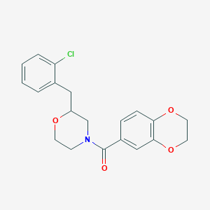 molecular formula C20H20ClNO4 B6122672 2-(2-chlorobenzyl)-4-(2,3-dihydro-1,4-benzodioxin-6-ylcarbonyl)morpholine 