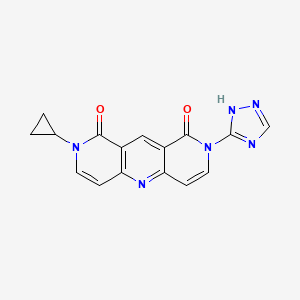 molecular formula C16H12N6O2 B6122680 2-cyclopropyl-8-(1H-1,2,4-triazol-5-yl)pyrido[4,3-b]-1,6-naphthyridine-1,9(2H,8H)-dione 