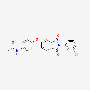 molecular formula C23H17ClN2O4 B6122698 N-(4-{[2-(3-chloro-4-methylphenyl)-1,3-dioxo-2,3-dihydro-1H-isoindol-5-yl]oxy}phenyl)acetamide 