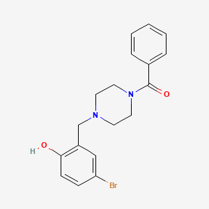 molecular formula C18H19BrN2O2 B6122728 2-[(4-benzoyl-1-piperazinyl)methyl]-4-bromophenol CAS No. 6105-81-3