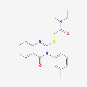 molecular formula C21H23N3O2S B6122779 N,N-diethyl-2-{[3-(3-methylphenyl)-4-oxo-3,4-dihydro-2-quinazolinyl]thio}acetamide 