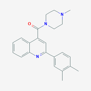 molecular formula C23H25N3O B6122787 2-(3,4-dimethylphenyl)-4-[(4-methyl-1-piperazinyl)carbonyl]quinoline 