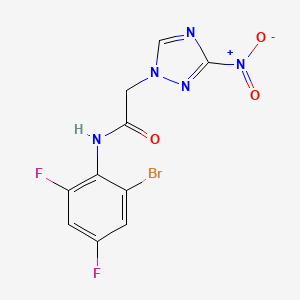 molecular formula C10H6BrF2N5O3 B6122801 N-(2-bromo-4,6-difluorophenyl)-2-(3-nitro-1H-1,2,4-triazol-1-yl)acetamide 