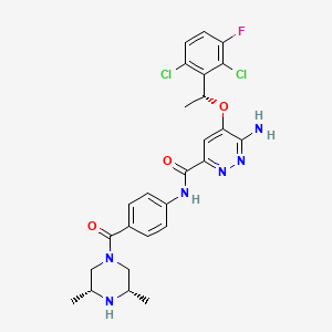 molecular formula C26H27Cl2FN6O3 B612282 恩沙替尼 CAS No. 1370651-20-9
