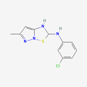 molecular formula C11H11ClN4S B6122826 N-(3-chlorophenyl)-6-methyl-1,2-dihydropyrazolo[1,5-b][1,2,4]thiadiazol-2-amine 