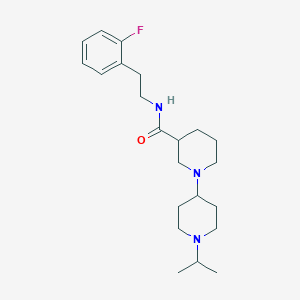 molecular formula C22H34FN3O B6122833 N-[2-(2-fluorophenyl)ethyl]-1'-isopropyl-1,4'-bipiperidine-3-carboxamide 