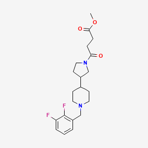 molecular formula C21H28F2N2O3 B6122839 methyl 4-{3-[1-(2,3-difluorobenzyl)-4-piperidinyl]-1-pyrrolidinyl}-4-oxobutanoate 