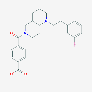 molecular formula C25H31FN2O3 B6122849 methyl 4-{[ethyl({1-[2-(3-fluorophenyl)ethyl]-3-piperidinyl}methyl)amino]carbonyl}benzoate 