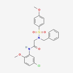 molecular formula C23H23ClN2O5S B6122852 N~2~-benzyl-N~1~-(5-chloro-2-methoxyphenyl)-N~2~-[(4-methoxyphenyl)sulfonyl]glycinamide 