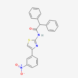 molecular formula C23H17N3O3S B6122861 N-[4-(3-nitrophenyl)-1,3-thiazol-2-yl]-2,2-diphenylacetamide 
