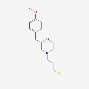 molecular formula C16H25NO2S B6122875 2-(4-methoxybenzyl)-4-[3-(methylthio)propyl]morpholine 