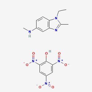 molecular formula C17H18N6O7 B6122888 2,4,6-trinitrophenol - 1-ethyl-N,2-dimethyl-1H-benzimidazol-5-amine (1:1) 