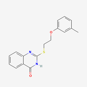 molecular formula C17H16N2O2S B6122912 2-{[2-(3-methylphenoxy)ethyl]thio}-4(1H)-quinazolinone 