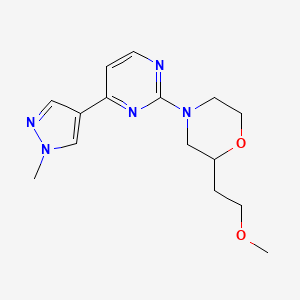 molecular formula C15H21N5O2 B6122944 2-(2-methoxyethyl)-4-[4-(1-methyl-1H-pyrazol-4-yl)pyrimidin-2-yl]morpholine 