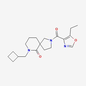 molecular formula C19H27N3O3 B6122946 7-(cyclobutylmethyl)-2-[(5-ethyl-1,3-oxazol-4-yl)carbonyl]-2,7-diazaspiro[4.5]decan-6-one 