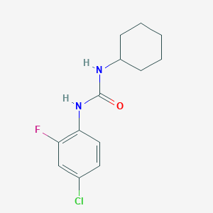 molecular formula C13H16ClFN2O B6122963 N-(4-chloro-2-fluorophenyl)-N'-cyclohexylurea 