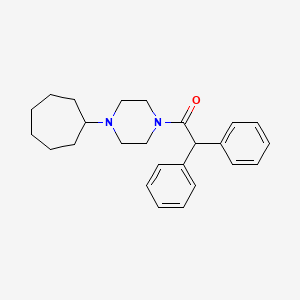 1-cycloheptyl-4-(diphenylacetyl)piperazine