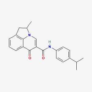molecular formula C22H22N2O2 B6123051 N-(4-isopropylphenyl)-2-methyl-6-oxo-1,2-dihydro-6H-pyrrolo[3,2,1-ij]quinoline-5-carboxamide 