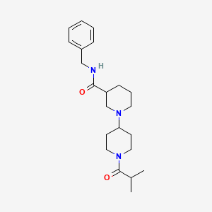 molecular formula C22H33N3O2 B6123080 N-benzyl-1'-isobutyryl-1,4'-bipiperidine-3-carboxamide 