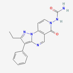 molecular formula C18H16N6O2 B6123089 N-(2-ethyl-6-oxo-3-phenylpyrazolo[1,5-a]pyrido[3,4-e]pyrimidin-7(6H)-yl)urea 