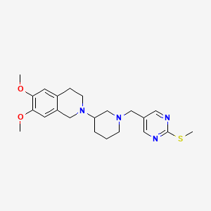 molecular formula C22H30N4O2S B6123096 6,7-dimethoxy-2-(1-{[2-(methylthio)-5-pyrimidinyl]methyl}-3-piperidinyl)-1,2,3,4-tetrahydroisoquinoline 