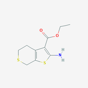 molecular formula C10H13NO2S2 B061231 2-氨基-4,7-二氢-5H-噻吩并[2,3-c]噻吩-3-羧酸乙酯 CAS No. 173281-01-1