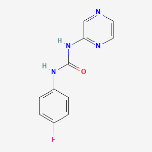 molecular formula C11H9FN4O B6123102 N-(4-fluorophenyl)-N'-2-pyrazinylurea 